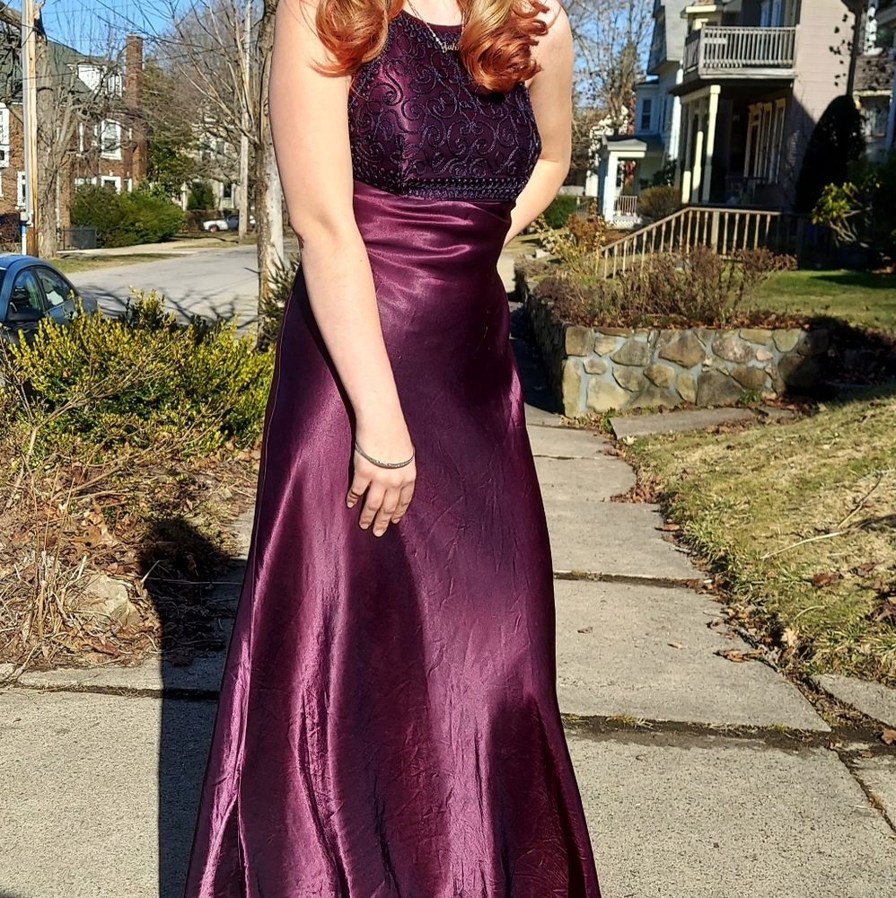 Slim Fitting Purple Dress